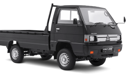 mitsubishi L300 pick up hitam manual tampak depan samping