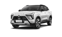 mitsubishi xforce putih tampak depan samping